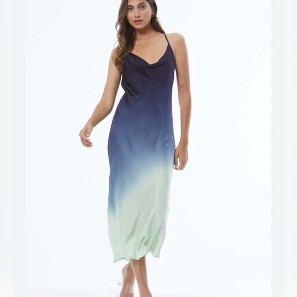 YFB Blue and Green Ombre Slip Dress